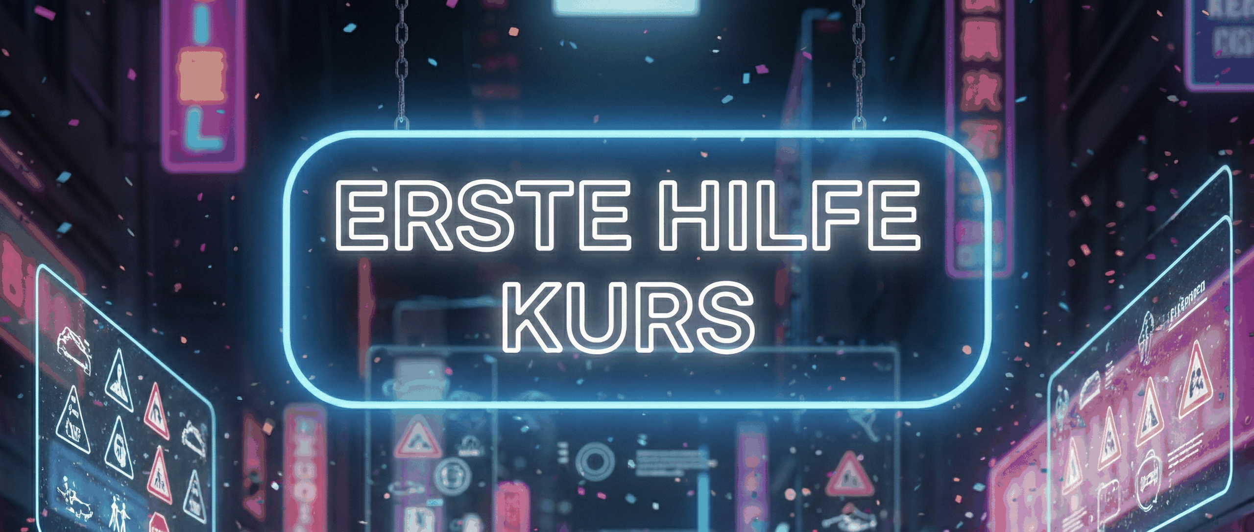 Erste Hilfe Kurs - Fahrschule Jendritzki Braunschweig, Neon-Leuchtschrift