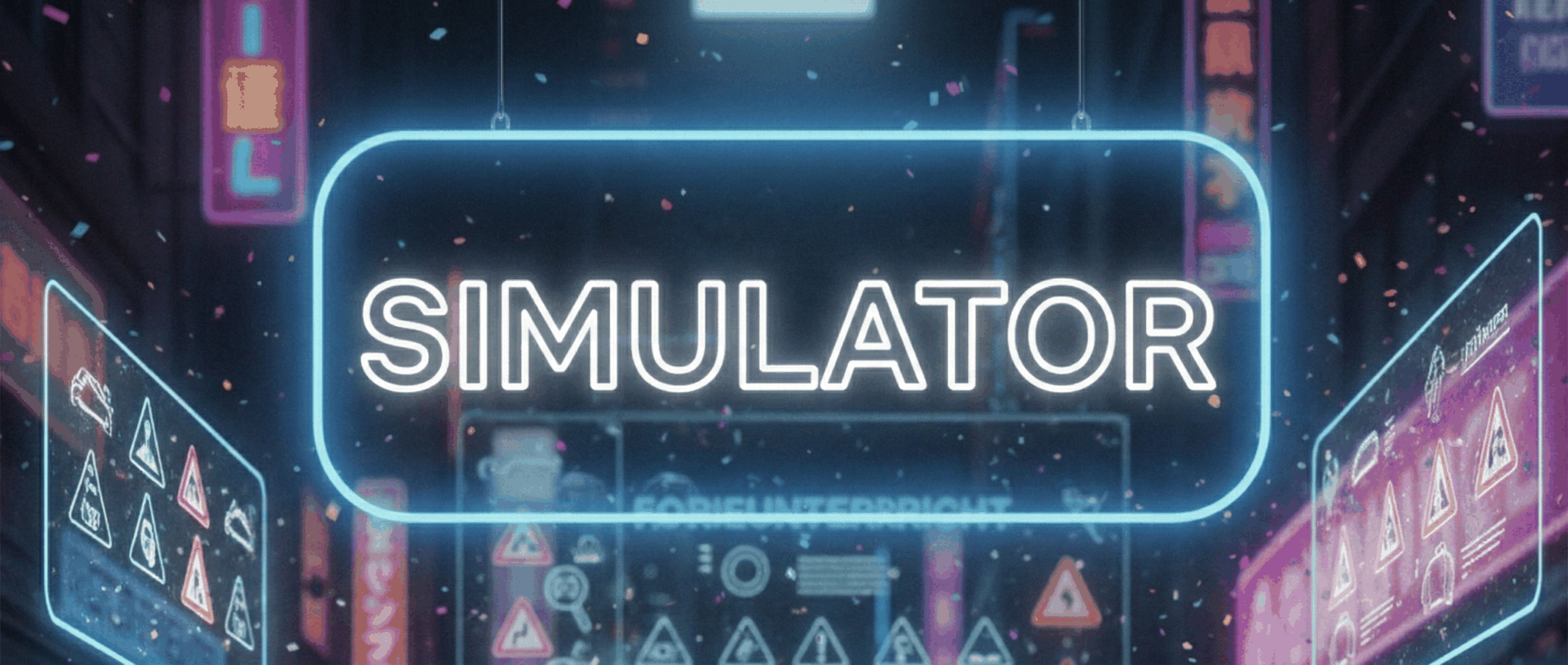 Fahrsimulator - Fahrschule Jendritzki Braunschweig, Neon-Leuchtschrift