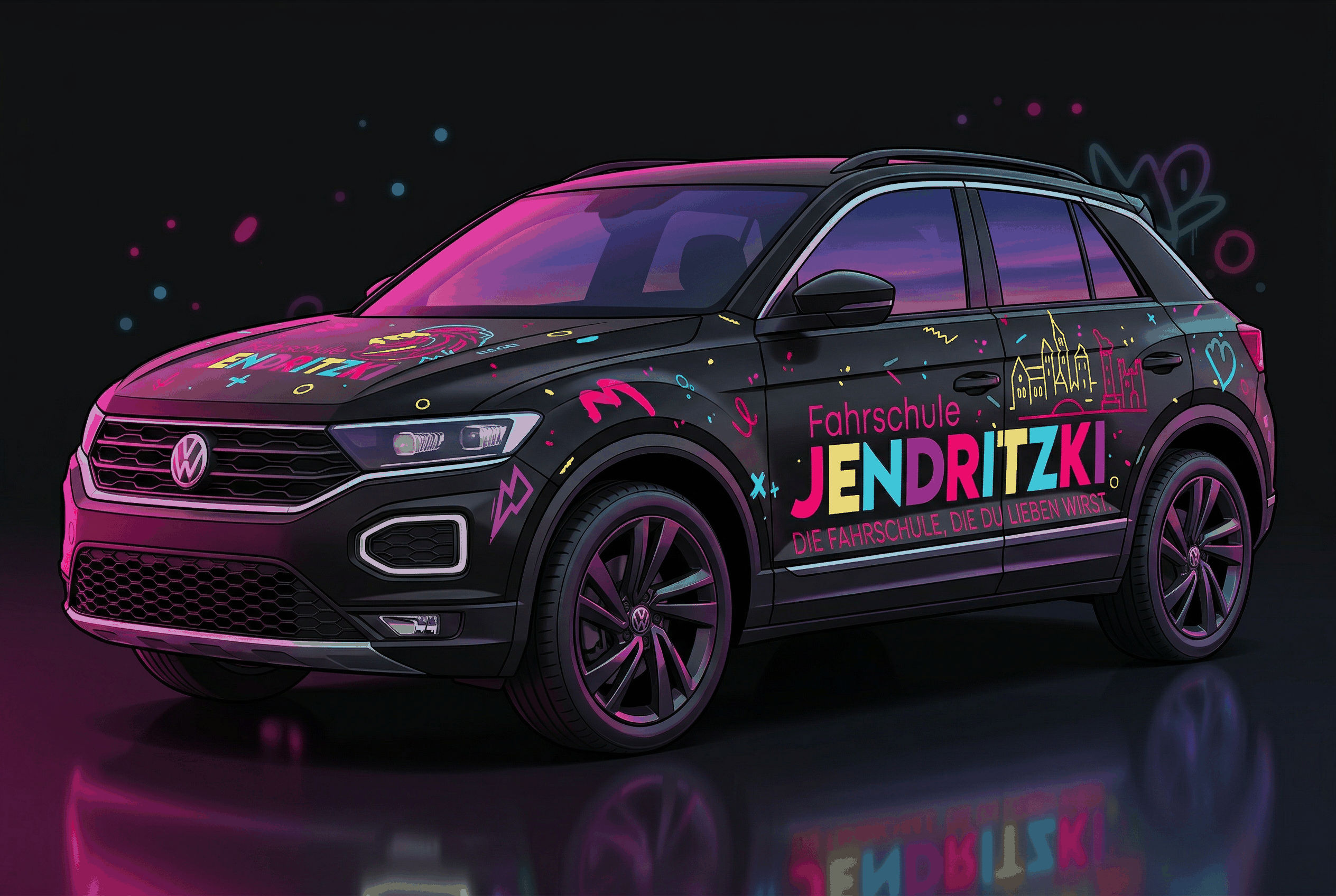 VW T-Roc Fahrschulauto von Fahrschule Jendritzki